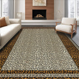Ultra Soft Area Rug, Non Slip, Stain Resistant, Washable Area Rugs for Living Room, Bedroom, Brown Animal Print Living Room Accent Carpet(Brown)