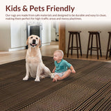 Ultra Soft Area Rug, Non Slip, Stain Resistant, Washable Area Rugs for Living Room, Bedroom, Whimsical Earthy Animal Print(Brown)