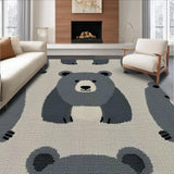 Ultra Soft Area Rug, Non Slip, Stain Resistant, Washable Area Rugs for Living Room, Bedroom, Nature-Inspired Wildlife Lodge Non-Slip Carpet(Gray)