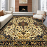 Ultra Soft Area Rug, Non Slip, Stain Resistant, Washable Area Rugs for Living Room, Bedroom, Rustic Earthy Traditional Motif(Beige)