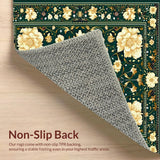 Ornate Floral with Smoke & Beige(Green)