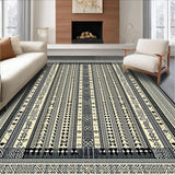 Ultra Soft Area Rug, Non Slip, Stain Resistant, Washable Area Rugs for Living Room, Bedroom, Unique Modern Medallion Design(Beige)