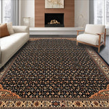 Ultra Soft Area Rug, Non Slip, Stain Resistant, Washable Area Rugs for Living Room, Bedroom, Rustic Black Brown Nature Pattern(Black)