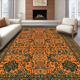 Ultra Soft Area Rug, Non Slip, Stain Resistant, Washable Area Rugs for Living Room, Bedroom, Luxurious Exotic Snake Aesthetic(Orange)