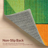 Ultra Soft Area Rug, Non Slip, Stain Resistant, Washable Area Rugs for Living Room, Bedroom, Modern Geometric Spiral Living Room Non-Slip Rug(Green)