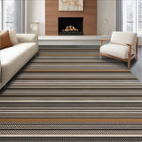 Ultra Soft Area Rug, Non Slip, Stain Resistant, Washable Area Rugs for Living Room, Bedroom, Artful Mocha Clay Geometric Motif(Brown)