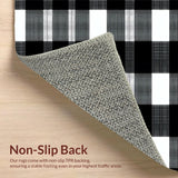 Rustic Black and White Check Motif(Black)