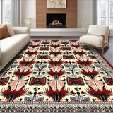 Ultra Soft Area Rug, Non Slip, Stain Resistant, Washable Area Rugs for Living Room, Bedroom, Mystical Monochrome Nature Fusion(White)