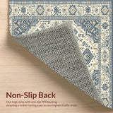 Ultra Soft Area Rug, Non Slip, Stain Resistant, Washable Area Rugs for Living Room, Bedroom, Rustic Neutral Geometric Fusion(Beige)