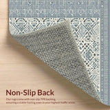 Ultra Soft Area Rug, Non Slip, Stain Resistant, Washable Area Rugs for Living Room, Bedroom, Stylish Boho Diamond Weave(Gray)