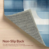 Ultra Soft Area Rug, Non Slip, Stain Resistant, Washable Area Rugs for Living Room, Bedroom, Minimalist Soft Blue Tones(Blue)