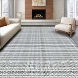 Ultra Soft Area Rug, Non Slip, Stain Resistant, Washable Area Rugs for Living Room, Bedroom, Cute Scallop Rug(Gray)