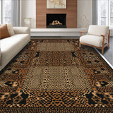 Ultra Soft Area Rug, Non Slip, Stain Resistant, Washable Area Rugs for Living Room, Bedroom, Contemporary Animal Print Bedroom Area Rug Non-Shedding(Yellow)