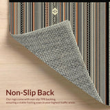 Ultra Soft Area Rug, Non Slip, Stain Resistant, Washable Area Rugs for Living Room, Bedroom, Elegant Southwestern Patterned Motif(Gray)