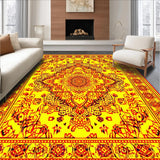 Ultra Soft Area Rug, Non Slip, Stain Resistant, Washable Area Rugs for Living Room, Bedroom, Soft Pom Pom Fringe Accents(Yellow)