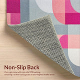 Ultra Soft Area Rug, Non Slip, Stain Resistant, Washable Area Rugs for Living Room, Bedroom, Non-Slip Soft Bedroom Rug with Unique Print Design(Gray)