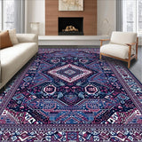 Ultra Soft Area Rug, Non Slip, Stain Resistant, Washable Area Rugs for Living Room, Bedroom, Whimsical Boho Chic(Blue)