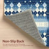 Ultra Soft Area Rug, Non Slip, Stain Resistant, Washable Area Rugs for Living Room, Bedroom, Gentle Cloud and Star Fusion(Blue)