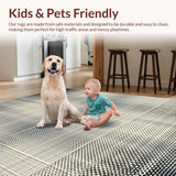 Ultra Soft Area Rug, Non Slip, Stain Resistant, Washable Area Rugs for Living Room, Bedroom, Trendy Fluffy Cow Patterned Delight(Beige)