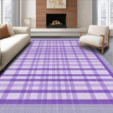 Ultra Soft Area Rug, Non Slip, Stain Resistant, Washable Area Rugs for Living Room, Bedroom, Pastel Checkerboard Aesthetic(Purple)