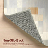 Ultra Soft Area Rug, Non Slip, Stain Resistant, Washable Area Rugs for Living Room, Bedroom, Sophisticated Neutral Toned Design(Beige)