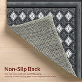 Minimalist Geometric Diamond Motif(Black)