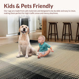 Ultra Soft Area Rug, Non Slip, Stain Resistant, Washable Area Rugs for Living Room, Bedroom, Rustic Cozy Bubble Knot Aesthetic(Beige)