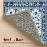 Modern Abstract Faux Wool Area for Hallway(White)