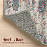 Ultra Soft Area Rug, Non Slip, Stain Resistant, Washable Area Rugs for Living Room, Bedroom, Whimsical Abstract Patterned Charm(Gray)