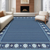 Ultra Soft Area Rug, Non Slip, Stain Resistant, Washable Area Rugs for Living Room, Bedroom, Porch Paradise(Blue)