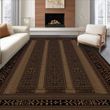 Ultra Soft Area Rug, Non Slip, Stain Resistant, Washable Area Rugs for Living Room, Bedroom, Eclectic Wild Animal Motif(Black)