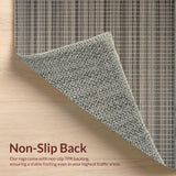 Ultra Soft Area Rug, Non Slip, Stain Resistant, Washable Area Rugs for Living Room, Bedroom, Warm Slate Gray Toned Simplicity(Gray)