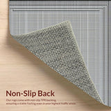 Ultra Soft Area Rug, Non Slip, Stain Resistant, Washable Area Rugs for Living Room, Bedroom, Contemporary Grey and White Pattern(Gray)