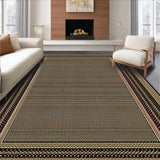 Ultra Soft Area Rug, Non Slip, Stain Resistant, Washable Area Rugs for Living Room, Bedroom, Vibrant Playful Nature Motif(Brown)