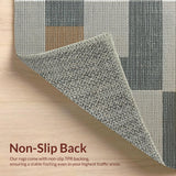 Ultra Soft Area Rug, Non Slip, Stain Resistant, Washable Area Rugs for Living Room, Bedroom, Foldable Machine Washable Kids Playroom Carpet(Gray)