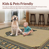 Ultra Soft Area Rug, Non Slip, Stain Resistant, Washable Area Rugs for Living Room, Bedroom, Stylish Ethnic Animal Print Aesthetic(Beige)