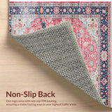 Ultra Soft Area Rug, Non Slip, Stain Resistant, Washable Area Rugs for Living Room, Bedroom, Colorful Oriental Nursery Stain-Resistant Area Rug(Blue)