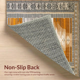 Ultra Soft Area Rug, Non Slip, Stain Resistant, Washable Area Rugs for Living Room, Bedroom, Artistic Neutral Safari Theme(Gold)