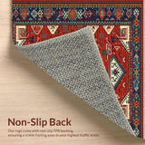 Ultra Soft Area Rug, Non Slip, Stain Resistant, Washable Area Rugs for Living Room, Bedroom, Cozy Textural Braided Visual(Red)