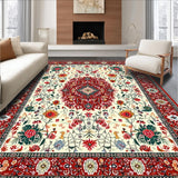 Stain Proof Area with Floral Motifs(White)