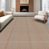 Ultra Soft Area Rug, Non Slip, Stain Resistant, Washable Area Rugs for Living Room, Bedroom, Warm Neutral Tartan Vibe(Brown)