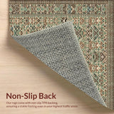 Ultra Soft Area Rug, Non Slip, Stain Resistant, Washable Area Rugs for Living Room, Bedroom, Chic Modern Linear Arrangement(Brown)