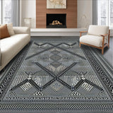 Ultra Soft Area Rug, Non Slip, Stain Resistant, Washable Area Rugs for Living Room, Bedroom, Unique Lattice Style with Contrast(Gray)