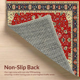Ultra Soft Area Rug, Non Slip, Stain Resistant, Washable Area Rugs for Living Room, Bedroom, Chic Modern Abstract Design(Red)
