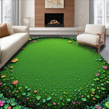 Ultra Soft Area Rug, Non Slip, Stain Resistant, Washable Area Rugs for Living Room, Bedroom, Nature-Inspired Non-Slip Living Room Rug(Green)