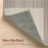 Ultra Soft Area Rug, Non Slip, Stain Resistant, Washable Area Rugs for Living Room, Bedroom, Trendy Coastal Textured Layout(Beige)