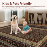 Ultra Soft Area Rug, Non Slip, Stain Resistant, Washable Area Rugs for Living Room, Bedroom, Whimsical Nature-Inspired Rug Concept(Brown)