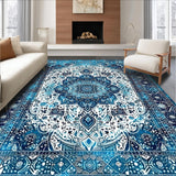 Ultra Soft Area Rug, Non Slip, Stain Resistant, Washable Area Rugs for Living Room, Bedroom, Unique Area(Blue)