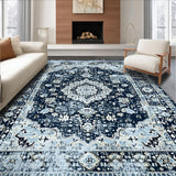 Navy Toned Vintage Floral Motif(Blue)