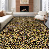 Ultra Soft Area Rug, Non Slip, Stain Resistant, Washable Area Rugs for Living Room, Bedroom, Trendy Warm Toned Design(Gold)
